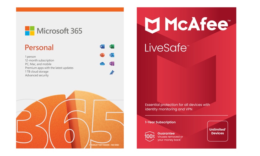 Image 5: Microsoft 365 for 1-6 Users with McAfee LiveSafe