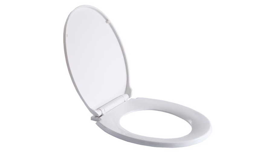 Image 4: White Soft Close Toilet Seat