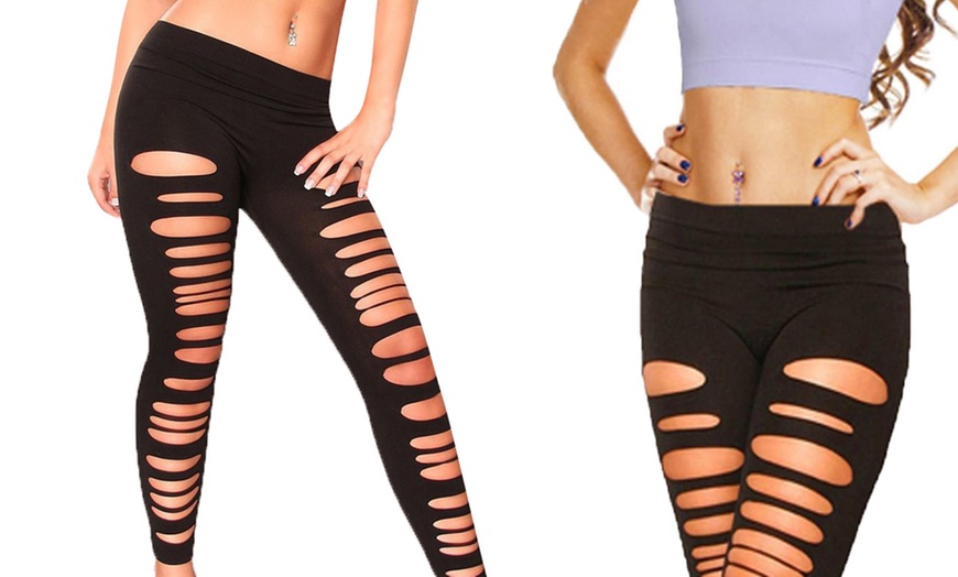 Image 2: Women's Cut-Out Leggings