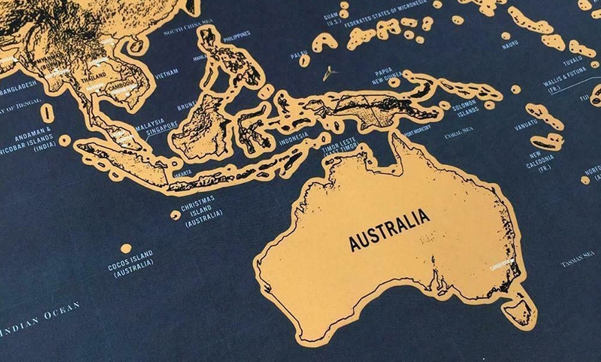 Image 4: Mappa del mondo da grattare