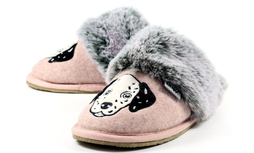 Image 4: Lazy Dogz Dog-Themed Plush Mule Slippers