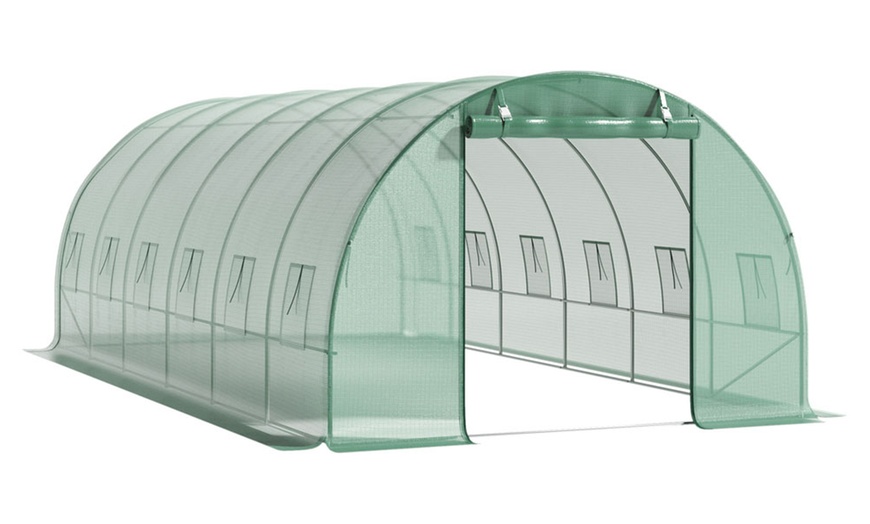 Image 5: Outdoor Walk-in Tunnel Steel Greenhouse with PE Cover