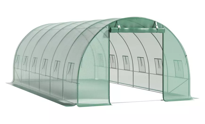 Image 5: Outdoor Walk-in Tunnel Steel Greenhouse with PE Cover