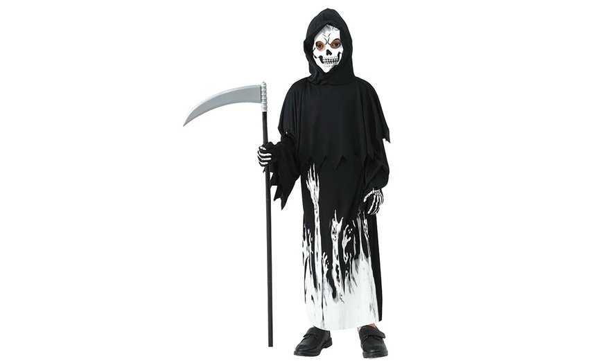 Image 4: Glow-in-the-Dark Grim Reaper Halloween Costume