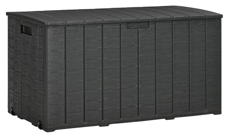 Image 3: Outsunny Extra Large 366L Outdoor Garden Storage Box