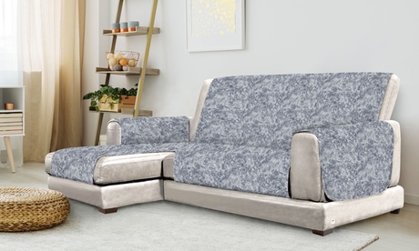 Copridivano Glamour con penisola a destra o sinistra, antiscivolo e disponibile in vari colori e dimensioni