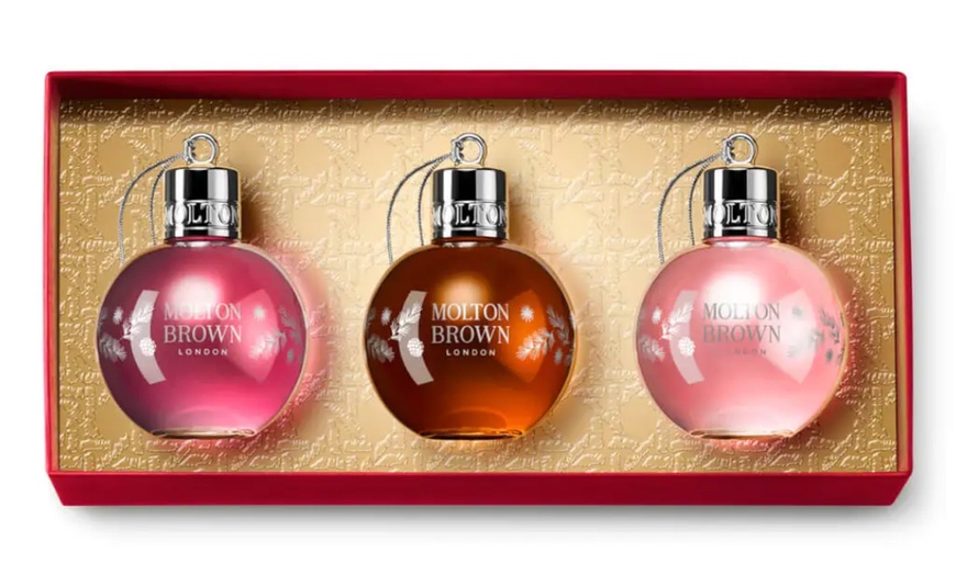 Image 3: Molton Brown Bath and Shower Gel Bauble Gift Set