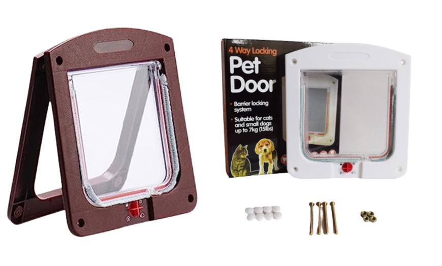 Image 1: Four-Way Magnetic Pet Door 