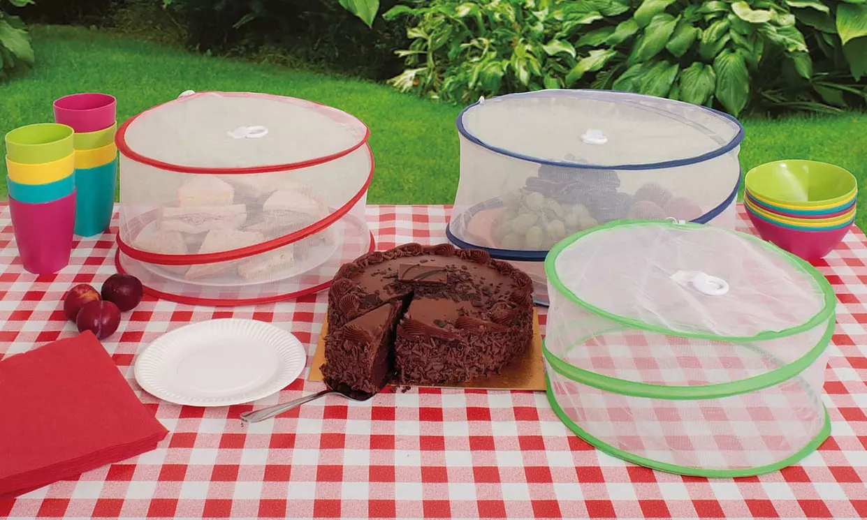 1 ou 2 lots de 3 cloches protège-aliments pliables - Primary Image