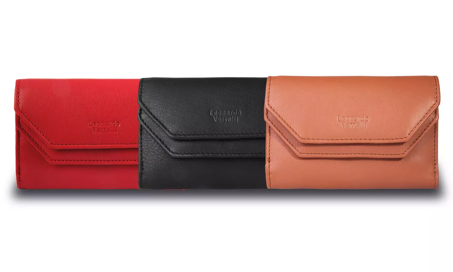 1 ou 2 portefeuilles en cuir véritable de Leonardo Verrelli, coloris au choix - Primary Image