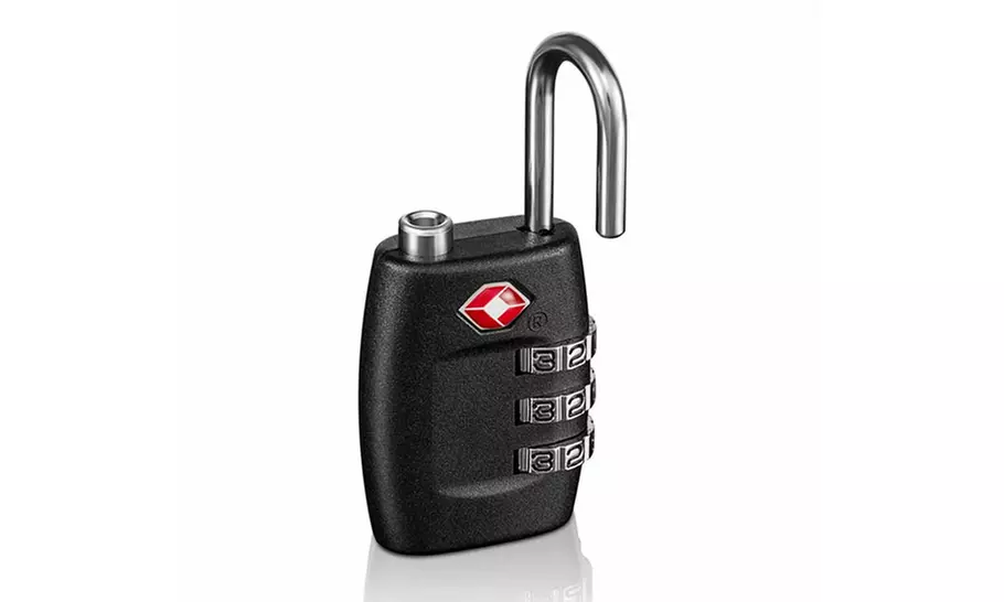 4x TSA Approved Luggage Lock Travel 3 Digit Combination Suitcase Padlock Reset