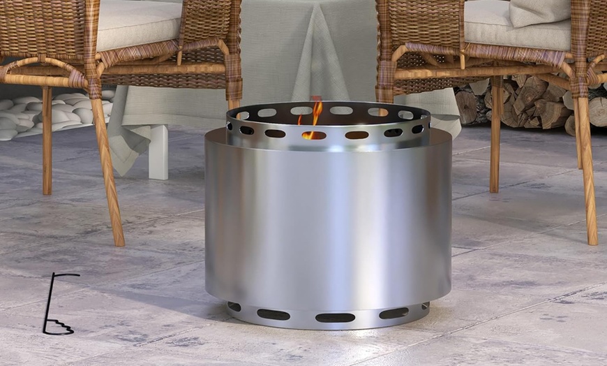 Image 2: Outsunny Eco-Friendly Fire Pit