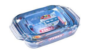 One or Two Pyrex Three-Piece Roaster Sets