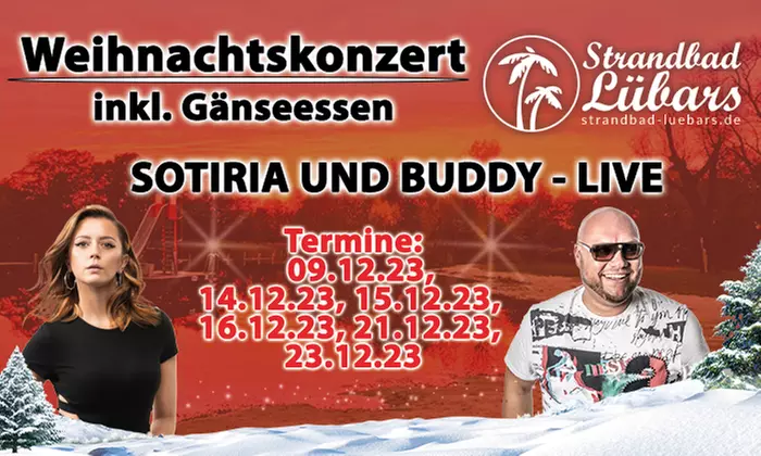 2 Tickets für Bernhard Brink oder Sotiria und Buddy inkl. Gänsebraten & Konzerten ab 30.11. im Strandbad Lübars - Image 3