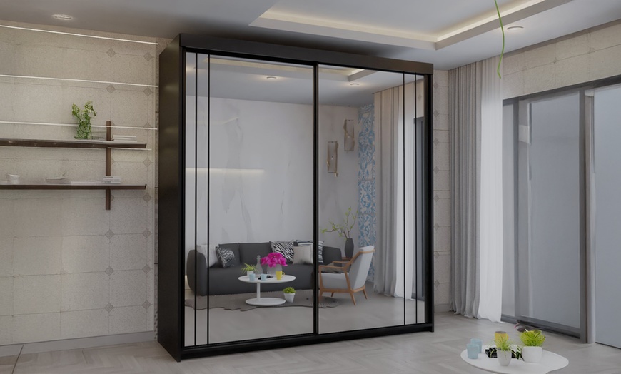 Image 12: Riga Sliding Mirror Door Wardrobe