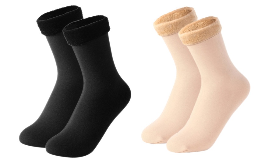 Image 18: Paire de chaussettes polaires, coloris au choix