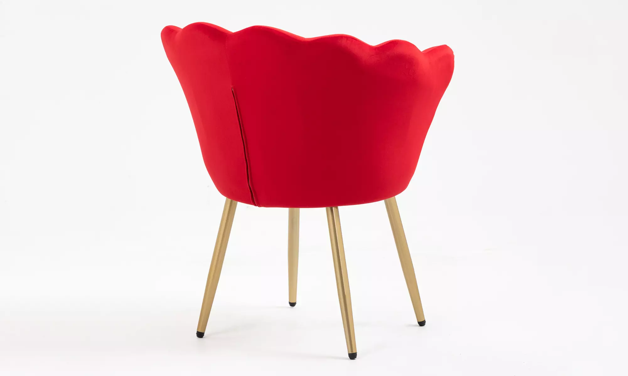 Poltrona in velluto a conchiglia