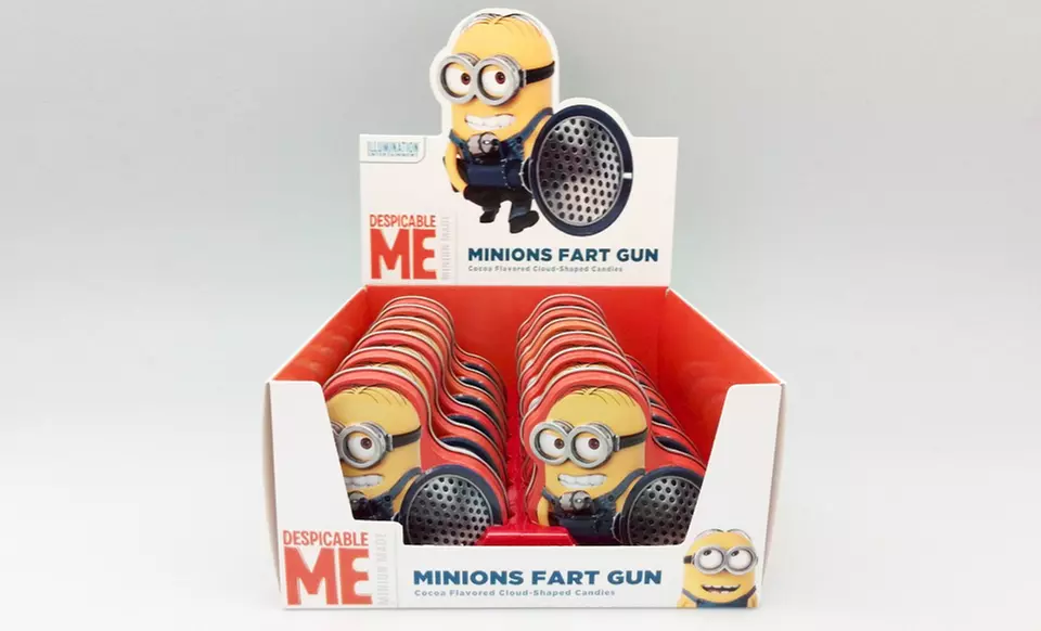 12 Pack Despicable Me Minion Fart Gun Candy Tins - Primary Image