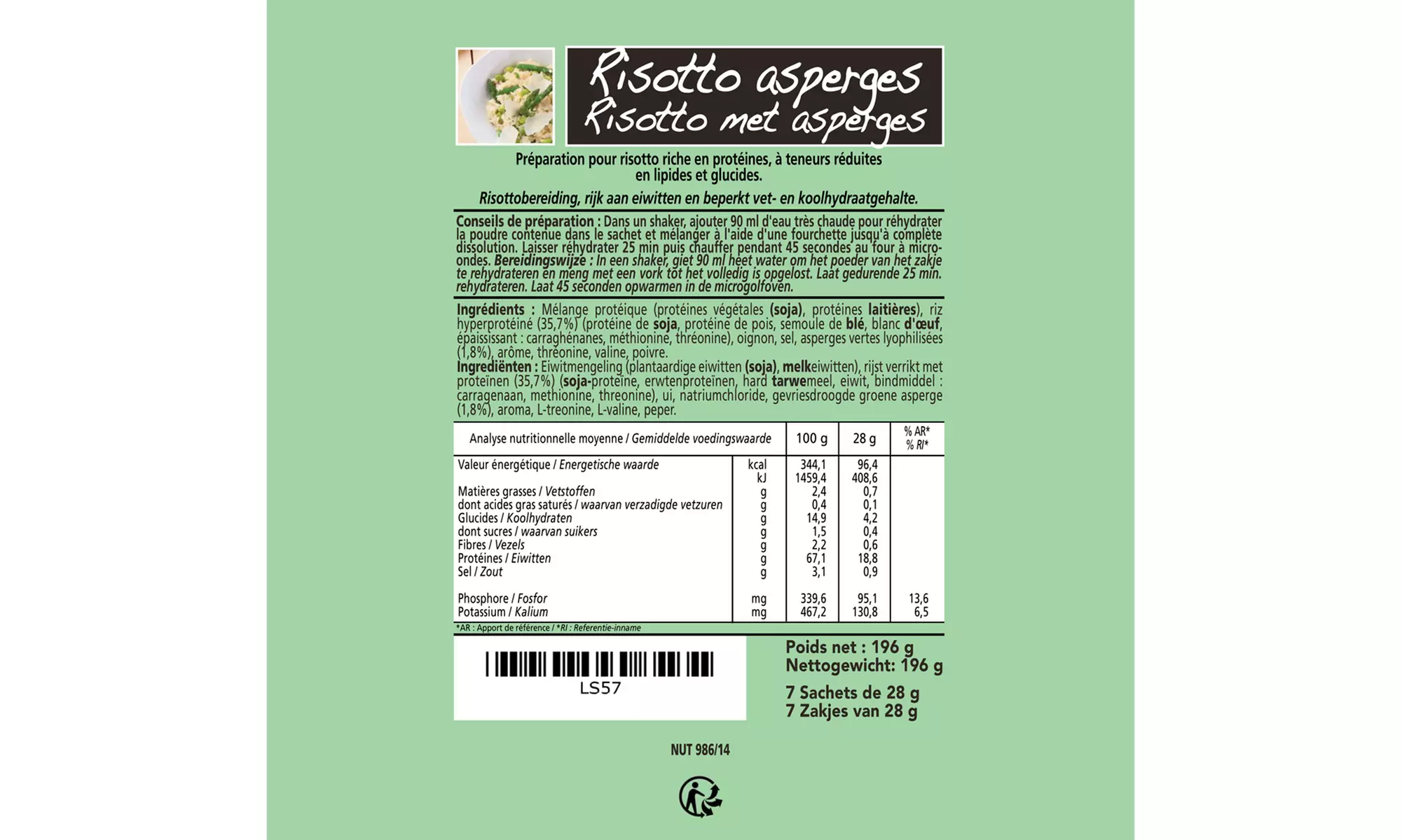 Kit Dieta Proteica Line@ con risotto e pasta