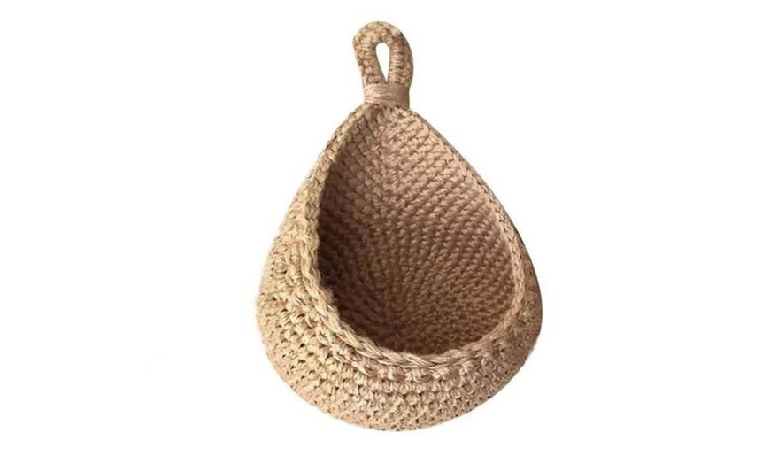 Image 3: Hanging Wall Vegetable Fruit Basket Organizer Bag
