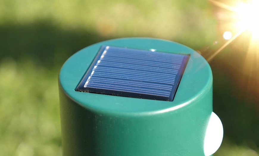 Image 3: One or Two Solar Ultrasound Garden Repellents