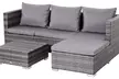 Outsunny Three-Piece Rattan Garden Storage Sofa Set - Image 2