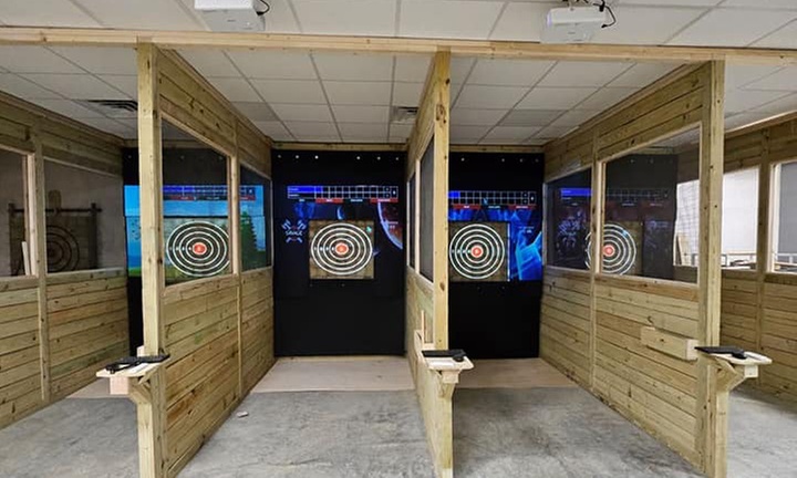 Try axe throwing with premium or regular lane options available