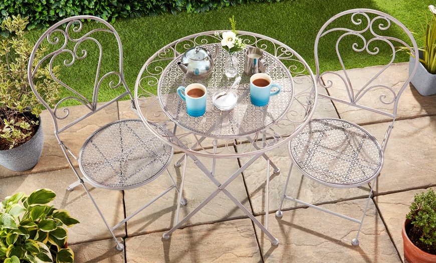 Image 4: Three-Piece Heart Bistro Set