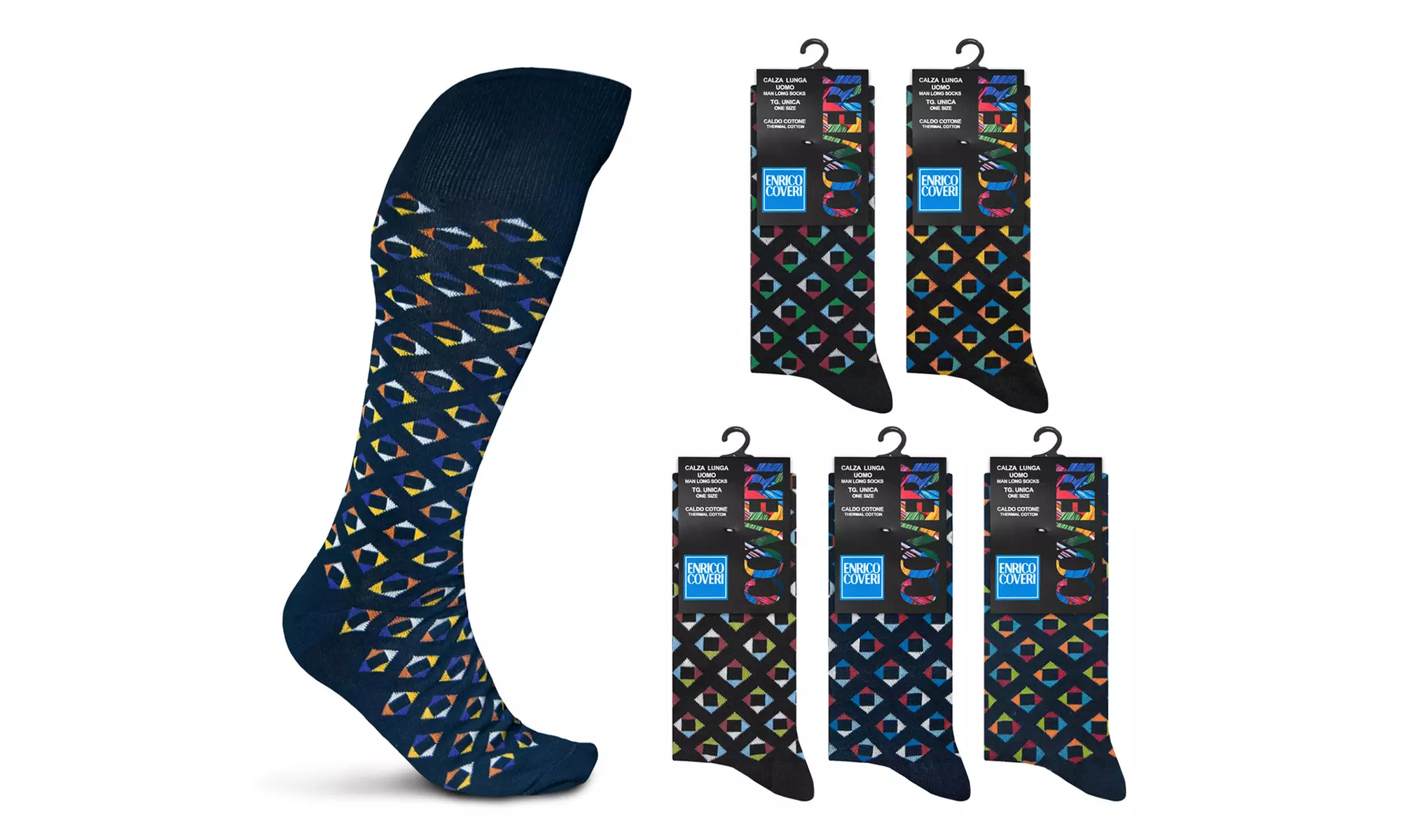 Set da 6 calze uomo Enrico Coveri