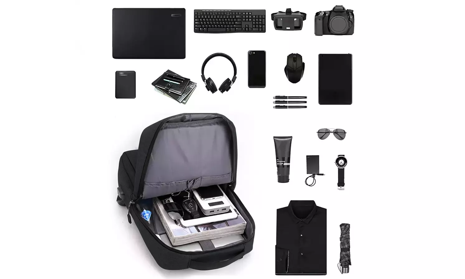 Laptop-Rucksack mit USB-Ladeanschluss