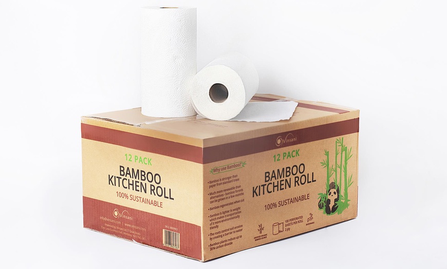 Image 4: 12 Rolls of Bamboo Kitchen Towels