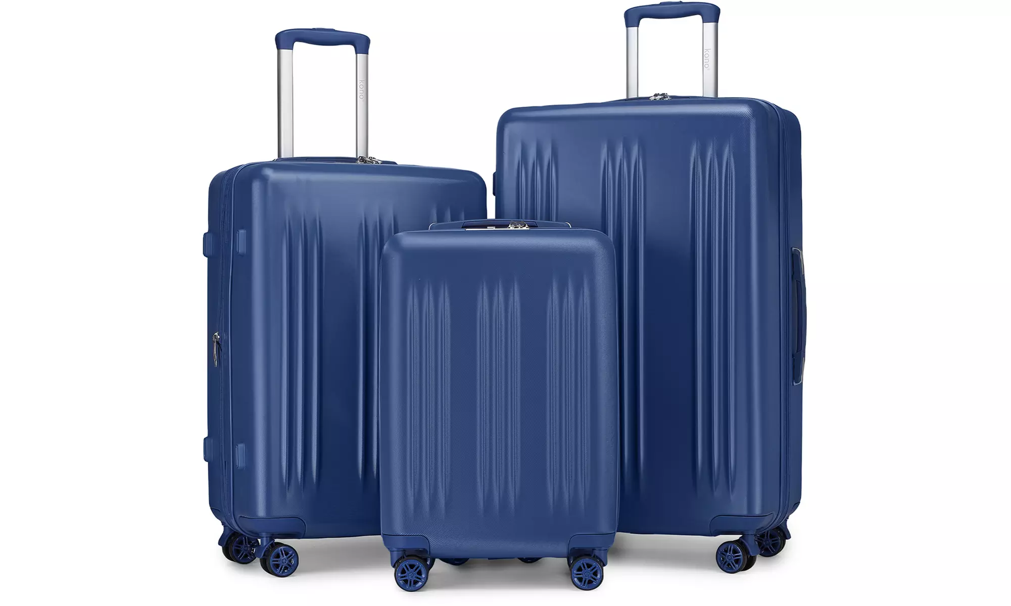 KONO One or Three Piece Four Wheels Hard Shell Suitcases