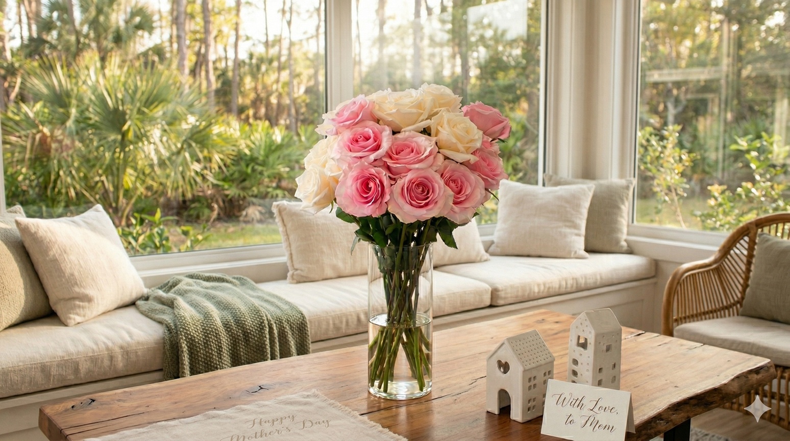Rose Farmers All-In-One Mother's Day Deal: Farmer's Choice Roses with Vase & Shipping Included Up to 48% Off