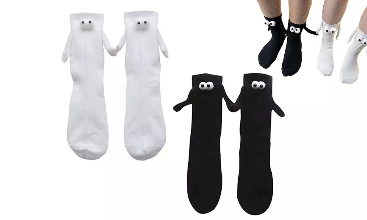 2er-Set magnetische „Hand-in Hand“-Socken