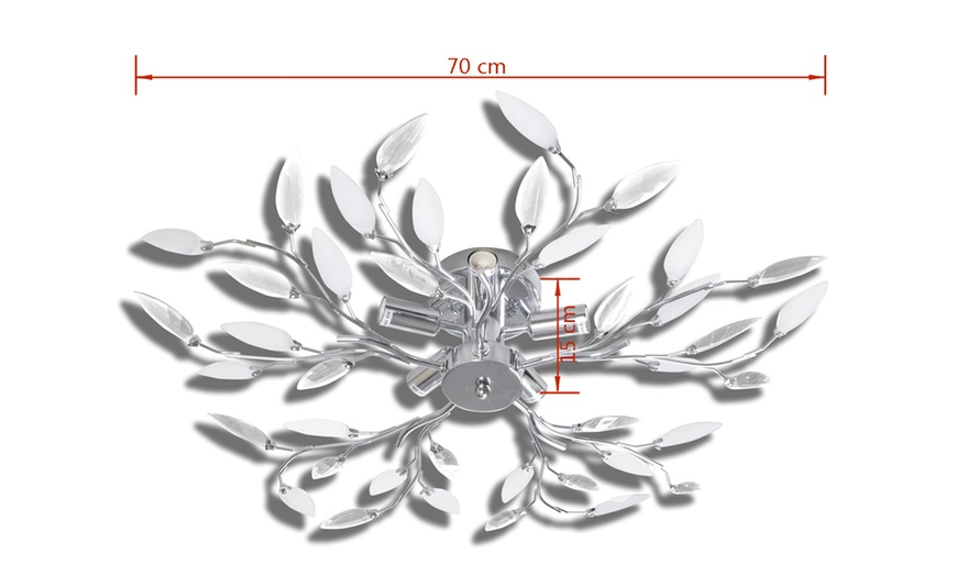 Image 17: Plafonnier feuille effet cristal