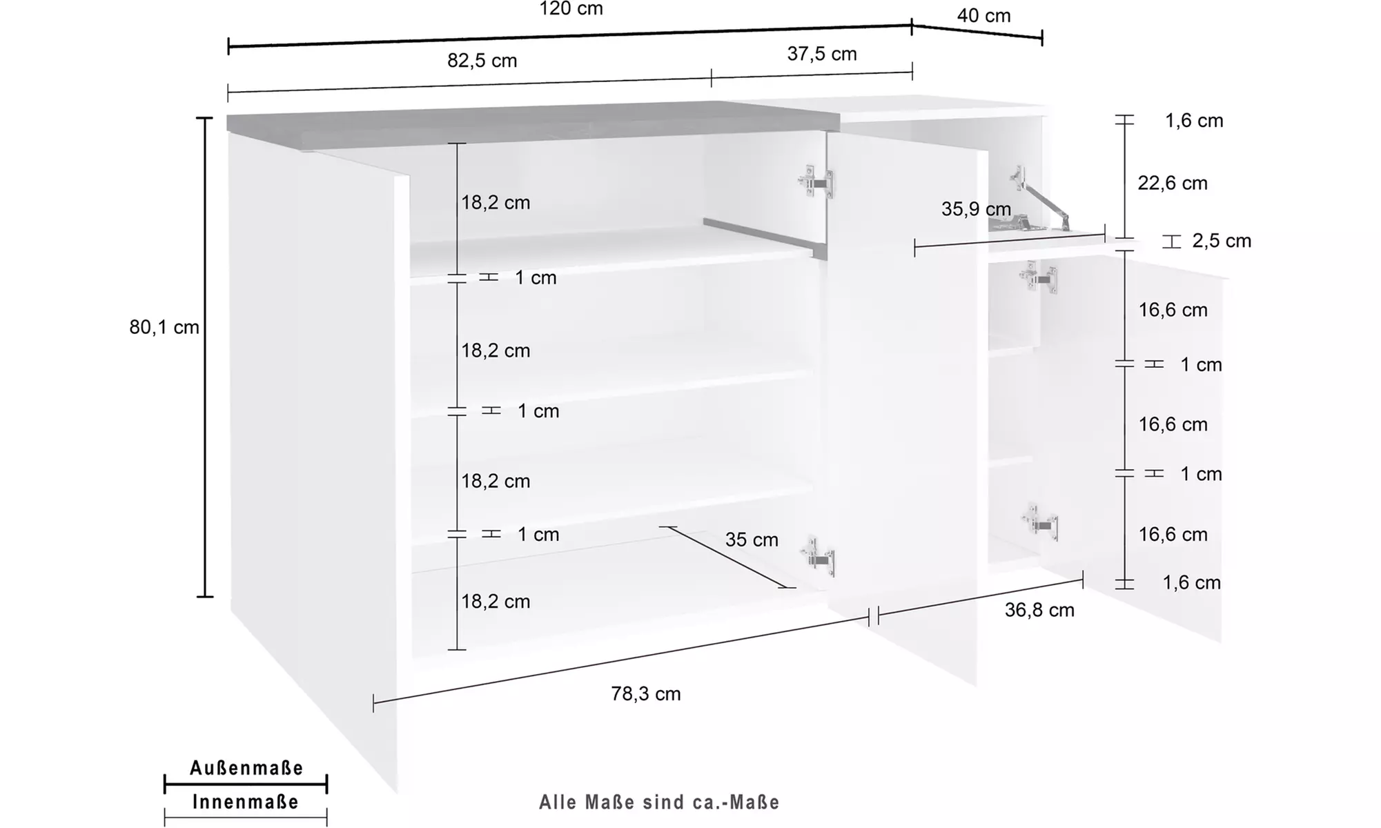 Armadietto per scarpe dal design elegante