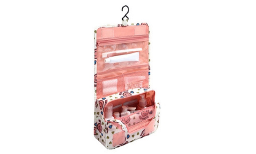 Image 8: Portable Hanging Toiletries Travel Storage Bag


