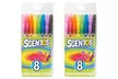 1 ou 2 paquets de 8 ou 12 crayons de couleur parfumés de la marque Scentos - Second Medium