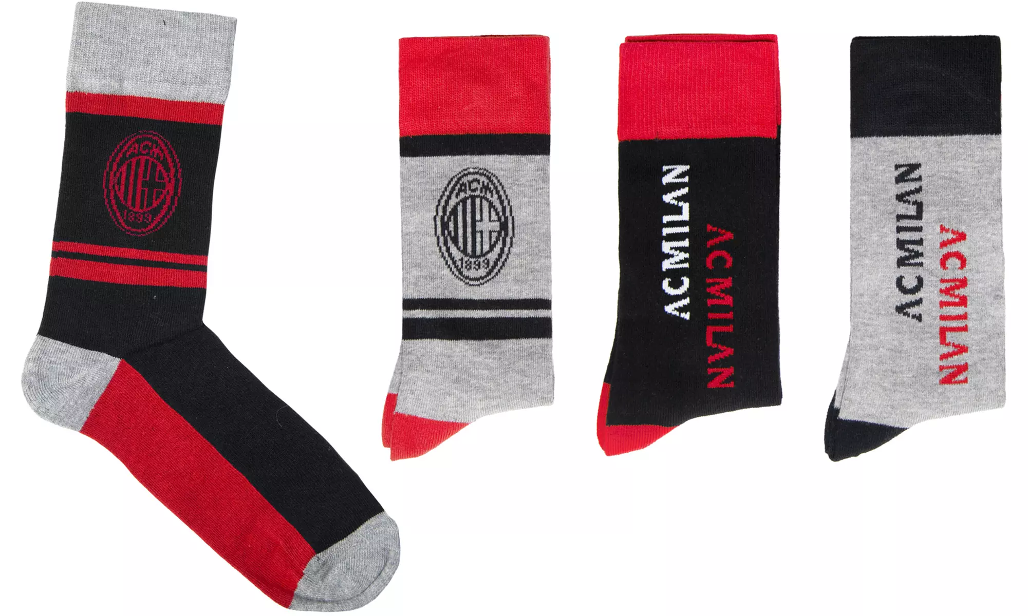 Pack di 4 paia di calze corte Squadre di Calcio