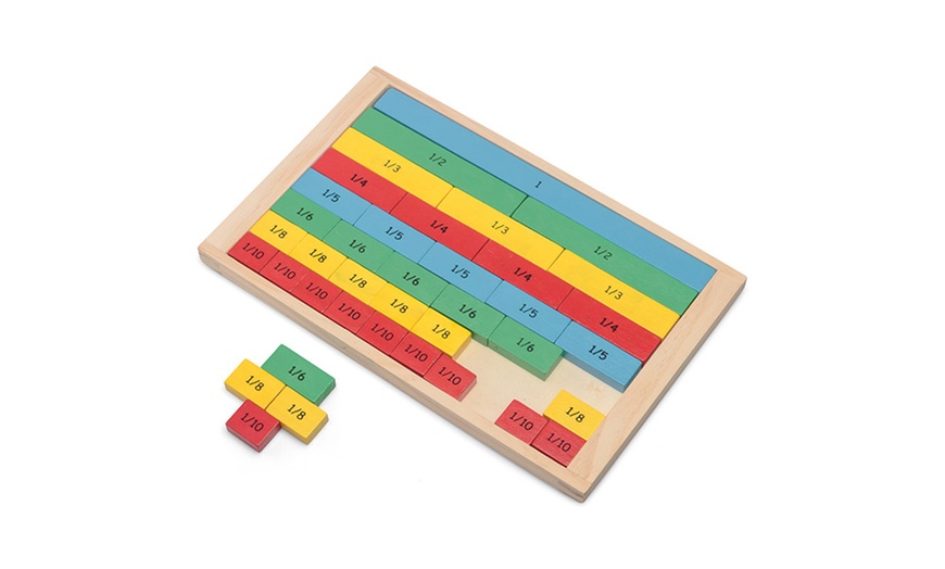 Image 2: Wooden Fraction Board