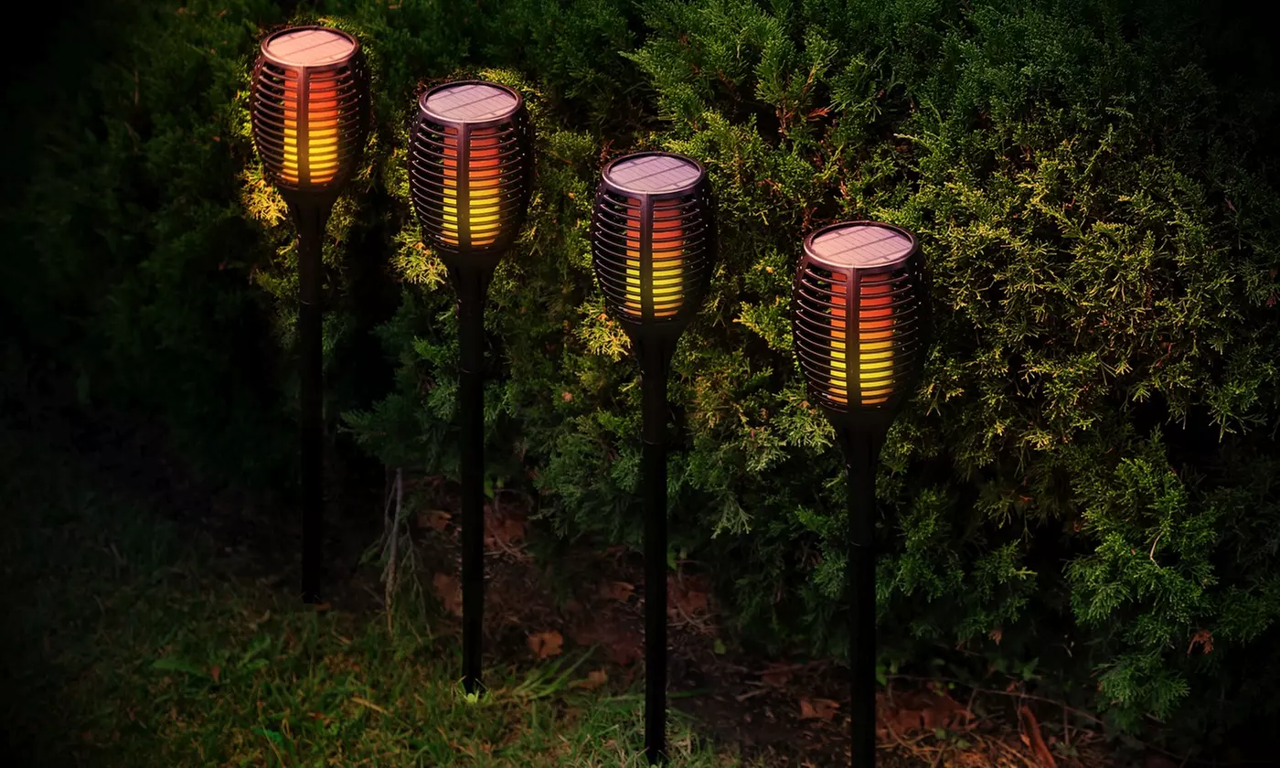 Solarek 96-LED Outdoor Solar Tiki Torch Light (2-, 4-, or 8-Pack) - Primary Image