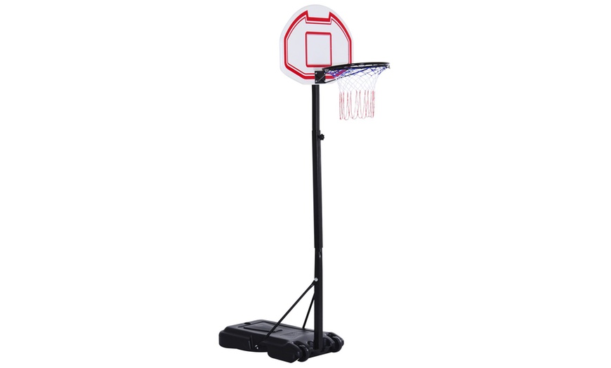 Image 1: HomCom Outdoor Basketball Stand