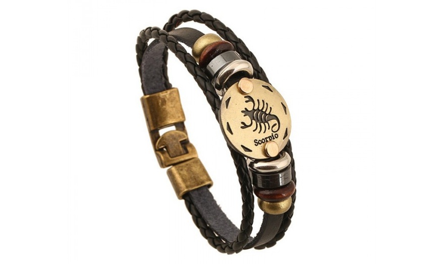 Image 11: Bracciale unisex con segno zodiacale