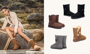 Mid Button UGG Water Resistant Boots