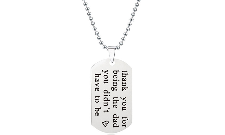 Image 2: Parent to Child Engraved Tag Necklace