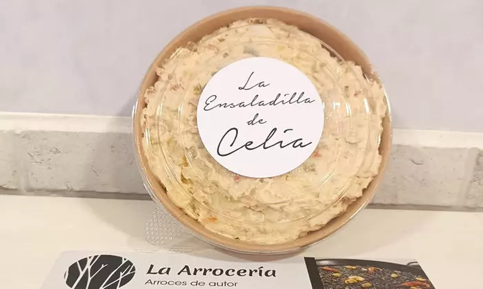 Menú de arroz para llevar para 2 o 4 personas con botella de vino