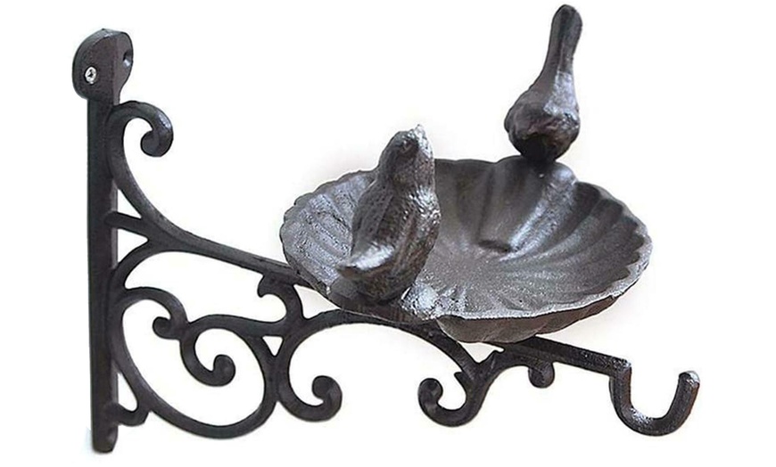 Image 3: Cast Iron Bird Bath Feeder


