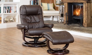  Swivel Chair and Footstool with Optional Massage and Heat Function 