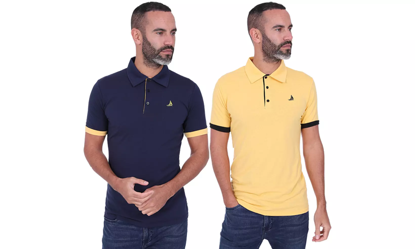 2 poloshirts voor heren van Blu Apparel