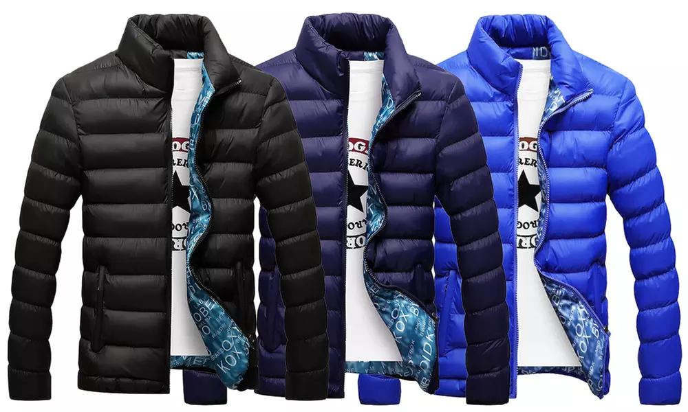 Herren-Jacke für Herbst und Winter in Schwarz, Hellblau oder Blau - Primary Image